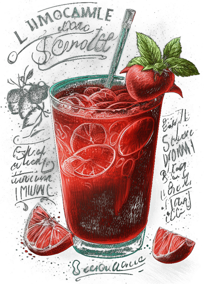 Summer Tonic Cocktail, Midjourney