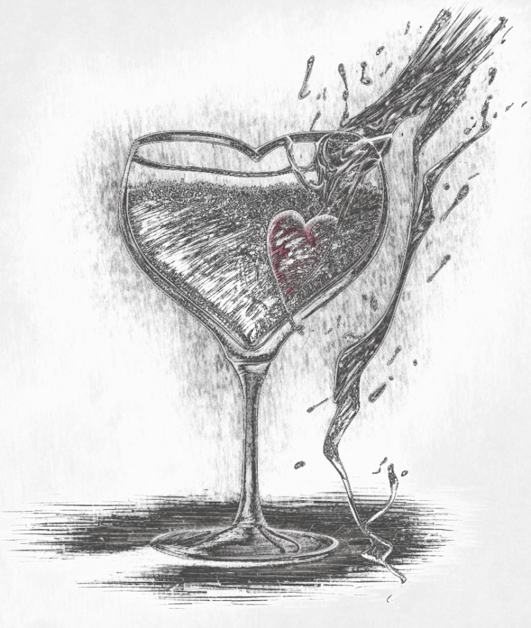 Broken Heart Cocktail, Midjourney