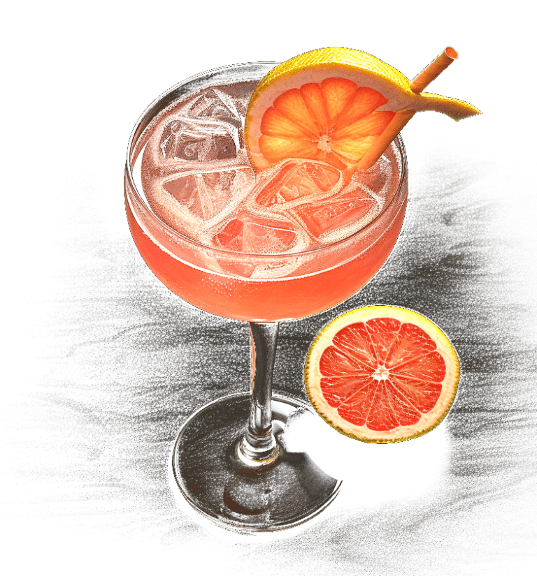 GIN IVER Grapefruit Cocktail, Midjourney