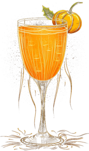 Halloween Mimosa Cocktail, Midjourney