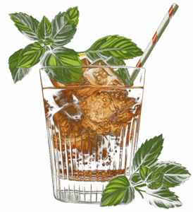 Royal English Mint Cocktail, Midjourney