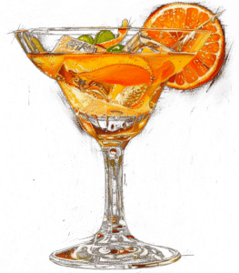 Orange Liquor Mimosa Cocktail, Midjourney