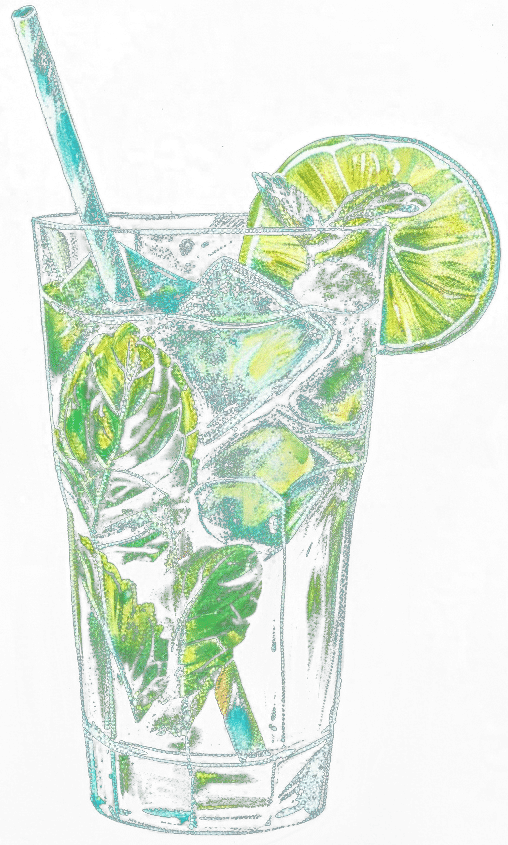 Mojitarita Cocktail, Midjourney