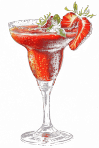Strawberry Daiquiri Cocktail, Midjourney