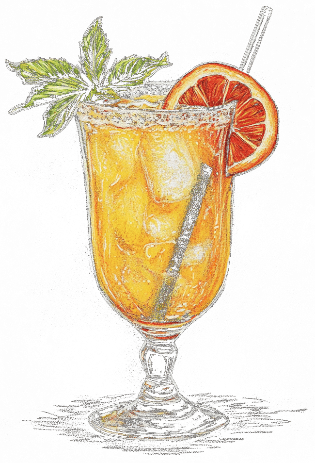 Maracuja Spritz Cocktail, Midjourney