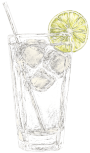 Gin Rickey Cocktail, Midjourney