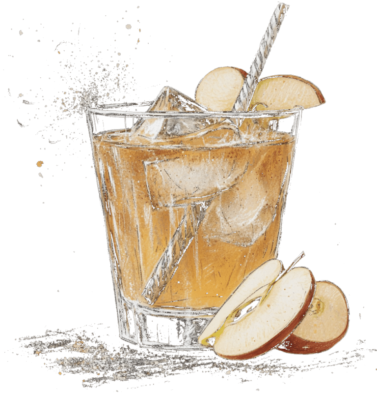Ginger-Apfel Cocktail, Midjourney