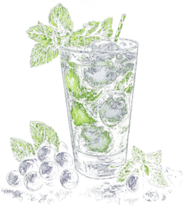 Mojito Royale Cocktail, Midjourney